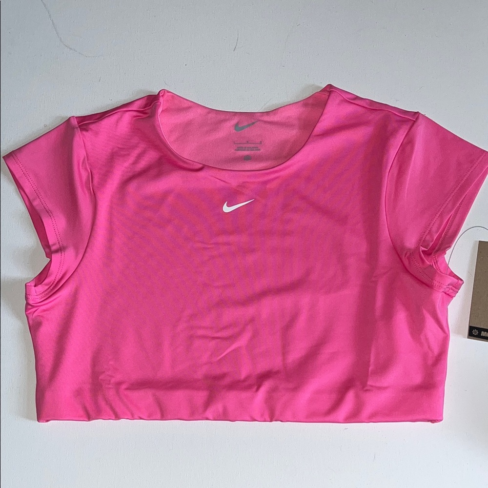 Nike Swim Shirt Women's L Cropped Swim Top   Pink NESSG231 $61